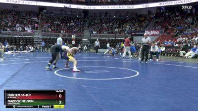 1A-165 lbs Champ. Round 2 - Hunter Sauer, Alburnett vs Maddox Nelson, Underwood