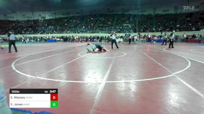 150 lbs Consi Of 64 #2 - Emmitt Massey, Norman Jr High vs Elijah Jones, Harrah