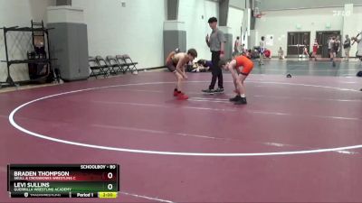 80 lbs Semifinal - Braden Thompson, Skull & Crossbones Wrestling C vs Levi Sullins, Guerrilla Wrestling Academy