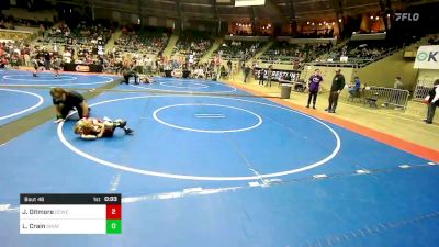 46 lbs Quarterfinal - Jaxon Ditmore, Dark Cloud Wrestling Club vs Luke Crain, Skiatook Youth Wrestling 2022-23