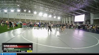 75 lbs Cons. Semi - Kynlee Douglas, Bear River Wrestling Club vs Eva Marquis, Victory Wrestling-Central WA