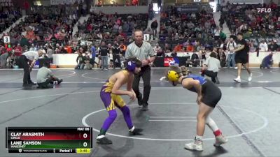 70 lbs Champ. Round 1 - Lane Samson, Wakeeney vs Clay AraSmith, Circle