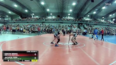 95 lbs Cons. Round 3 - Jackson Peek, Ray-Pec Wrestling Club-AA vs Gideon Biring, Rebel Elite Wrestling-A 