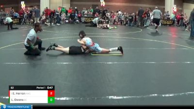 82 lbs Semifinal - Ezra Herron, BEASTWORKS WRESTLING CLUB vs Landon Owens, SWAT