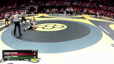 D1-150 lbs Champ. Round 1 - Lucan O`Brien, St. Edward vs Drake Brasiel, Aurora