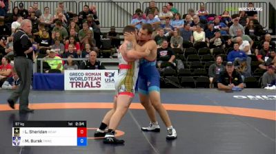 97 kg Semifinal - Lucas Sheridan, Army (WCAP) vs Micah Burak, Titan Mercury Wrestling Club