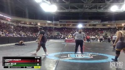 5A 285 lbs Champ. Round 1 - Lamont Pickett, Cibola vs Cody Billie, Farmington