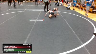 61 lbs Semifinal - Tanner James, Palmetto State Wrestling vs Boone Ruzek, Backyard Brawlers