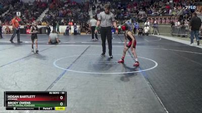 55 lbs Quarterfinal - Brody Owens, South Central Punishers vs Hogan Bartlett, Atchison