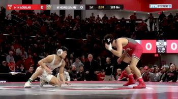 125lbs Match - Nic Aguilar, Rutgers vs Malik Heinselman, Ohio State