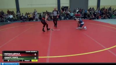 110 lbs Champ. Round 2 - Mathias Liepold, Flat Earth Wrestling Club vs Kinnick Vance, Immortal Athletics Wrestling C