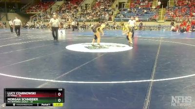 125 lbs Quarterfinals (8 Team) - Morgan Schneider, W2-Bismarck Legacy vs Lucy Czarnowski, E3-Fargo