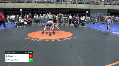 98 lbs Semifinal - Brayden Biggs, King George, VA vs Luke Frankovits, Little Falls, NJ