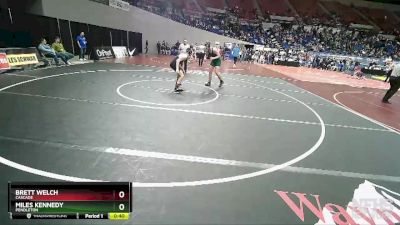 4A-182 lbs Cons. Round 1 - Brett Welch, Cascade vs Miles Kennedy, Pendleton