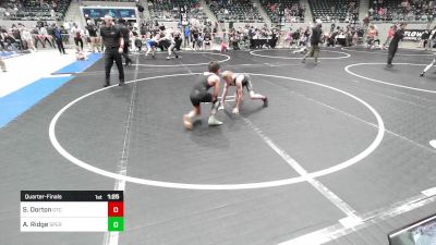 92 lbs Quarterfinal - Sawyer Dorton, Grove Takedown Club vs Andrew Ridge, Sperry Wrestling Club