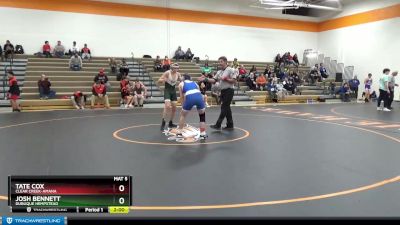 JV Boys-8 lbs Round 5 - Josh Bennett, Dubuque Hempstead vs Tate Cox, Clear Creek-Amana