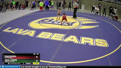 45 lbs Semifinal - Redd Aigner, Hawk Mat Club vs Ivan Rivera, Unattached