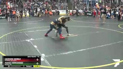 72 lbs Champ. Round 1 - Mateo Hernandez, Rocket WC vs Jackson Weible, Algonac Mat Rats