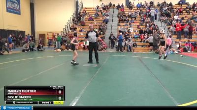 80 lbs Cons. Semi - Brylie Bakken, Outlaw Wrestling Club vs Madilyn Trottier, Apple Valley