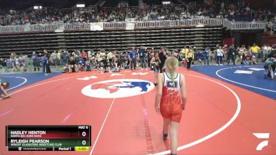 90 lbs Semifinal - Hadley Henton, North Big Horn Rams vs Ryleigh Pearson, Wright Gladiators Wrestling Club