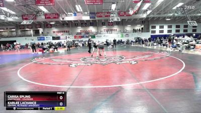 123 lbs Cons. Round 2 - Karlee Lachance, Central Methodist University vs Carisa Epling, Unattached - Colorado