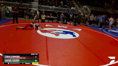 70 lbs Cons. Round 3 - Tyrus Connors, Buffalo Outlaws Wrestling Club vs Parker Hansen, Green River Grapplers