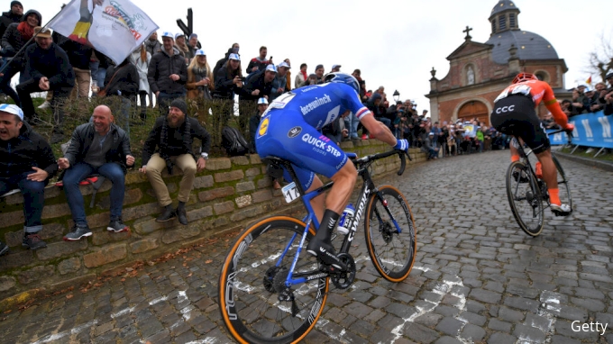 Stybar racing the Muur in the 2019 Omloop