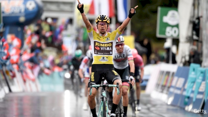 Primoz Roglic winning stage in the 2019 Tour de Romandie