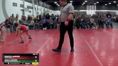 90 lbs Round 2 (8 Team) - Emma Mantei, Dundee Wrestling (MI) vs Dakota Harmer, Legacy Red