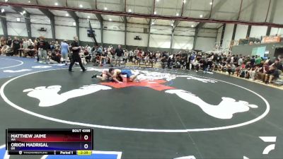 126 lbs Cons. Round 3 - Matthew Jaime, WA vs Orion Madrigal, OR