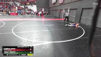 100 lbs Cons. Round 5 - Corbyn Weiss, Crass Trained vs Teddy Ragatz, Lancaster Wrestling Club