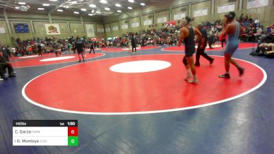 140 lbs Round Of 32 - Chris Garza, Farmersville vs Damian Montoya, Clovis North