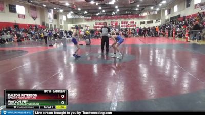 100 lbs Round 2 - Waylon Fry, Victory School Of Wrestling vs Dalton Peterson, Wayzata Youth Wrestling