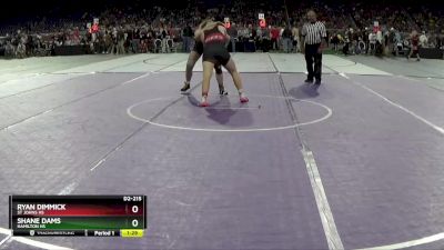 D2-215 lbs Champ. Round 1 - Shane Dams, Hamilton HS vs Ryan Dimmick, St Johns HS