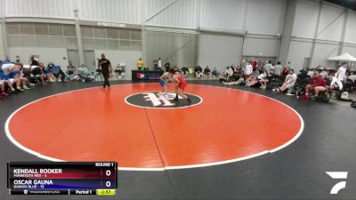 100 lbs Round 1 (8 Team) - Kendall Booker, Minnesota Red vs Oscar Gauna, Kansas Blue