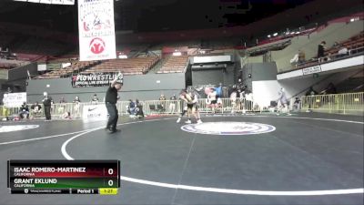 74 lbs 1st Place Match - Grant Eklund, California vs Isaac Romero-Martinez, California