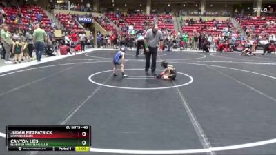 40 lbs Cons. Round 3 - Canyon Lies, Bluestem Wrestling Club vs Judah Fitzpatrick, Lawrence Elite