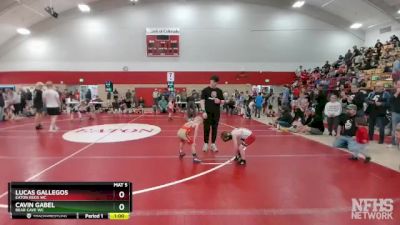 51-54 lbs Round 2 - Lucas Gallegos, Eaton Reds WC vs Cavin Gabel, Bear Cave WC