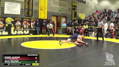 142 lbs Quarterfinal - Isaac Fellman, Petaluma Wrestling Club vs Zamod Jackson, Gladiator Wrestling