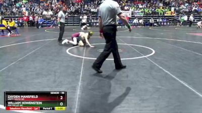 96 lbs Champ. Round 1 - William Howenstein, Fox Valley WC vs Zayden Mansfield, Unity Youth WC