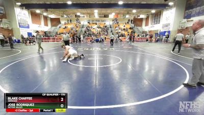 170 lbs Quarterfinal - Blake Chaffee, Serrano vs Jose Rodriquez, Victor Valley