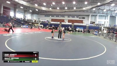 94 lbs Quarterfinal - Zoey Jewett, General Brown vs Bailey Bryman, Attica/Batavia