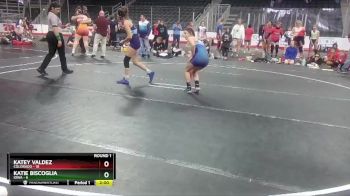 W 100 lbs Round 1 (3 Team) - Katie Biscoglia, Iowa vs Katey Valdez, Colorado