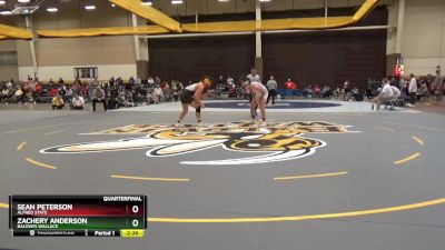 141 lbs Quarterfinal - Sean Peterson, Alfred State vs Zachery Anderson, Baldwin Wallace