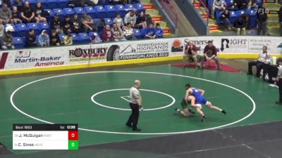 147 lbs Consi Of 8 #2 - John McGuigan, North East vs Caleb Sines, Meyersdale