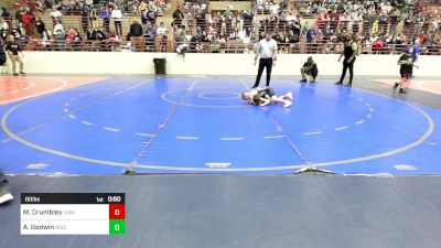 60 lbs Quarterfinal - Myles Crumbley, Junior MatDogs Wrestling vs Arch Godwin, Grizzly Wrestling Club