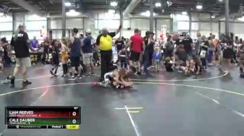 67 lbs Round 3 (6 Team) - Cale Dauber, Team Gotcha vs Liam Reeves, Steel Valley Psychos