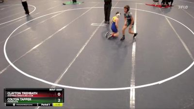 105 lbs Cons. Semi - Colton Tapper, Minnesota vs Clayton Trembath, Hastings Wrestling Club