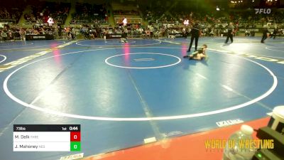 73 lbs Consi Of 16 #1 - Mason Delk, Threestyle vs Jackson Mahoney, New England Gold