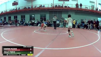 80 lbs Cons. Round 1 - Ridley Pierce, Alexandria Wrestling Academy vs Xander McCrae, Center Grove Wrestling Club